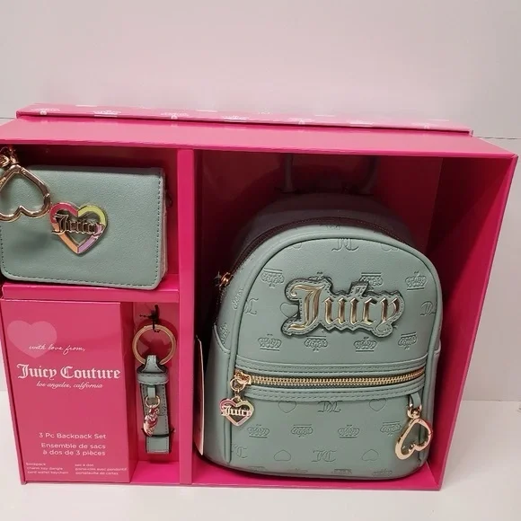 Juicy Couture Backpack, Card Case, & Keychain SET s-l400.jpg main image 3